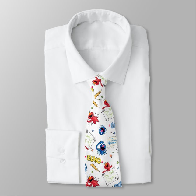 The Monster at the End of This Story Pattern Tie (Tied)
