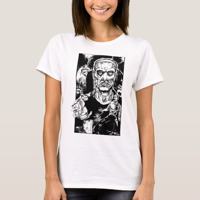 The Monster Escapes Girls T T-Shirt (Front)