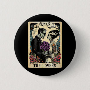 The Monster Frankenstein And Bride The Lovers Taro 2 Inch Round Button