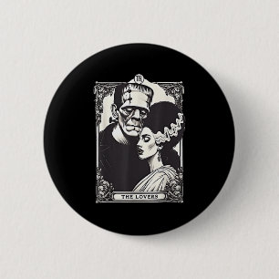 The Monster Frankenstein And Bride The Lovers Taro 2 Inch Round Button