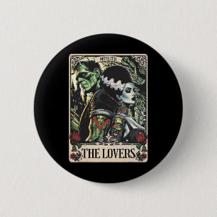 The Monster Frankenstein And Bride The Lovers Taro 2 Inch Round Button