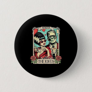 The Monster Frankenstein And Bride The Lovers Taro 2 Inch Round Button