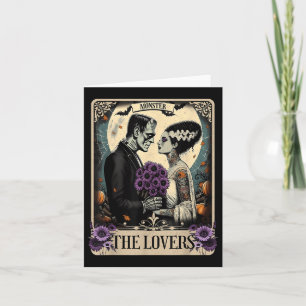 The Monster Frankenstein And Bride The Lovers Taro Card