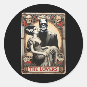 The Monster Frankenstein And Bride The Lovers Taro Classic Round Sticker
