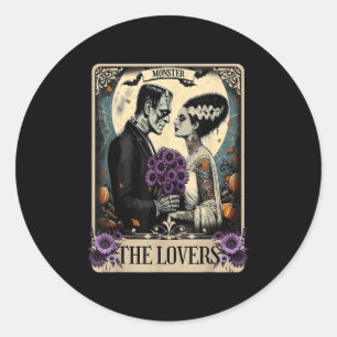 The Monster Frankenstein And Bride The Lovers Taro Classic Round Sticker