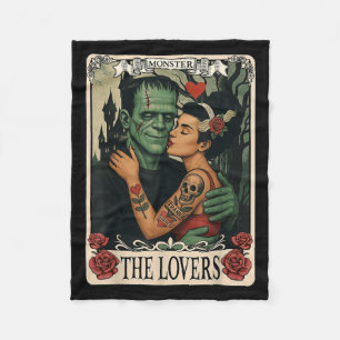 The Monster Frankenstein And Bride The Lovers Taro Fleece Blanket
