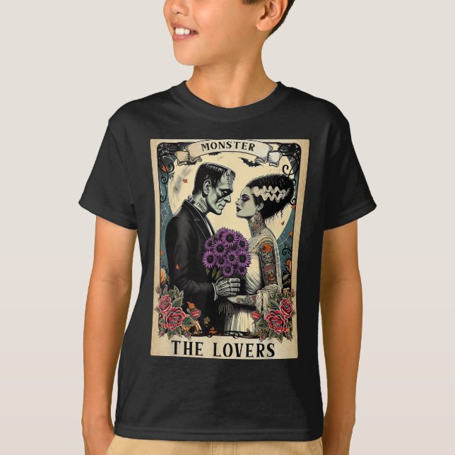 The Monster Frankenstein And Bride The Lovers Taro T-Shirt (Front)