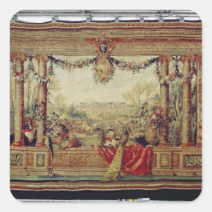 The Month of April/ Chateau of Versailles Square Sticker