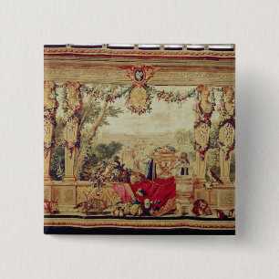 The Month of October/ Chateau of the Tuileries 2 Inch Square Button