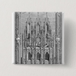 The Monument of Edward II 2 Inch Square Button