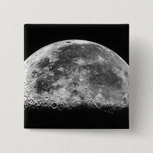 The Moon 2 Inch Square Button