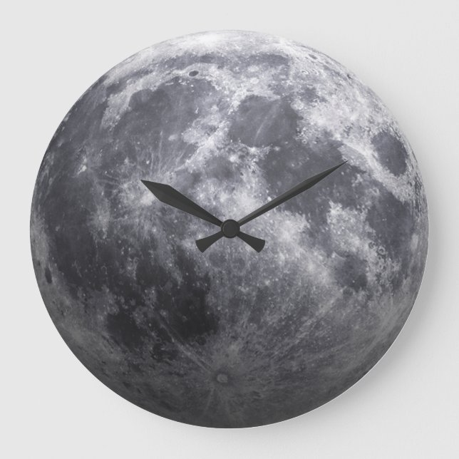 The Moon - 3D Effect Large Clock (Front)