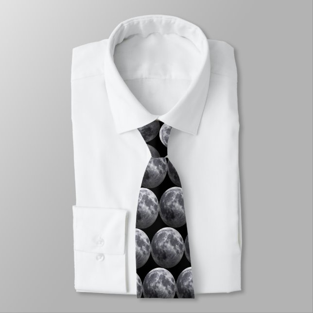 The Moon - 3D Effect Tie (Tied)