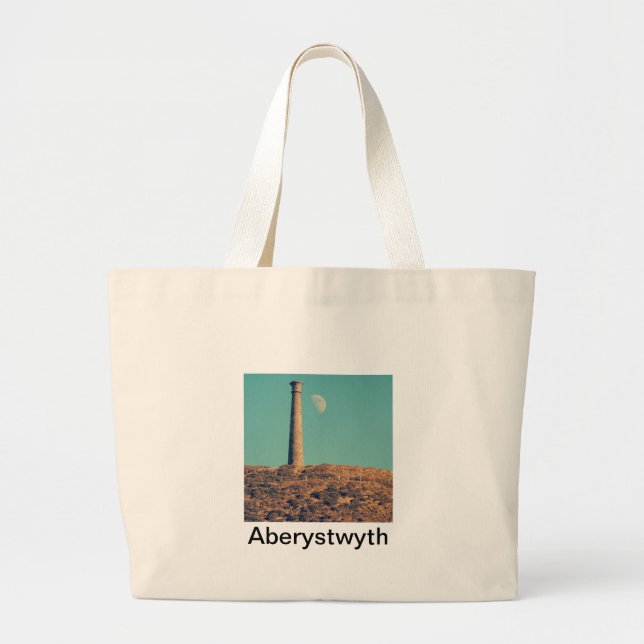 The Moon and a Tower: Aberystwyth Large Tote Bag (Front)