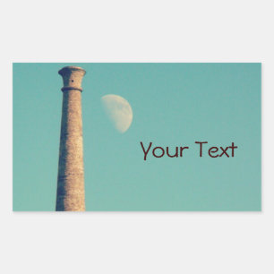 The Moon and a Tower: Aberystwyth Sticker