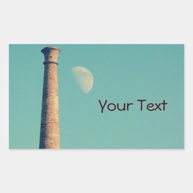 The Moon and a Tower: Aberystwyth Sticker (Front)