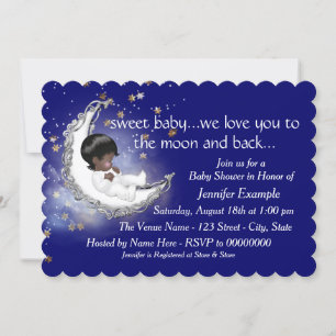 The Moon and Back Baby Shower Invitation