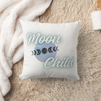 The Moon and I Keep Watch Throw Pillow