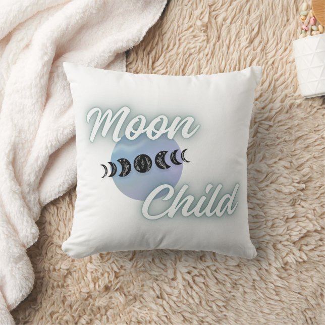 The Moon and I Keep Watch Throw Pillow (Blanket)