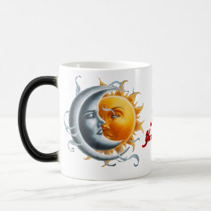 The Moon and the Sun Falling in Love on a White Magic Mug
