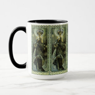 The Moon by Alphonse Mucha Mug