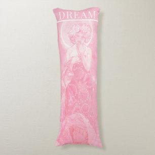 'The Moon’ by Mucha, Dream Pink Body Pillow