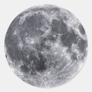 The Moon Classic Round Sticker
