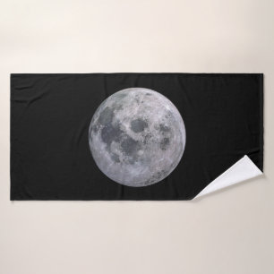 THE MOON Custom Bath Towel