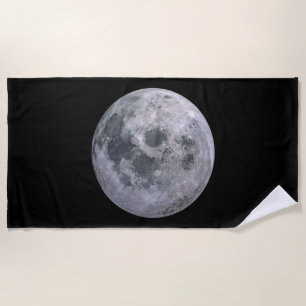 THE MOON Custom Beach Towel