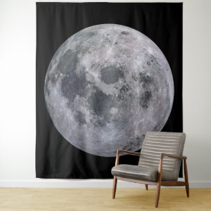 THE MOON Custom Polyester Tapestry