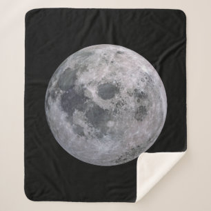 THE MOON Custom Sherpa Blanket