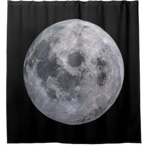 THE MOON Custom Shower Curtain