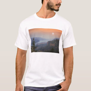 The moon hangs in the sky above the Vista T-Shirt