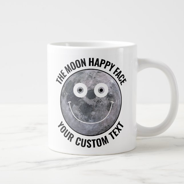 The Moon Happy Face Personalized Custom Giant Mug (Droite)