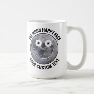 The Moon Happy Face Personalized Custom Large Mug