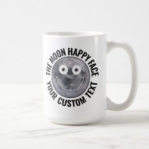 The Moon Happy Face Personalized Large Custom Mug