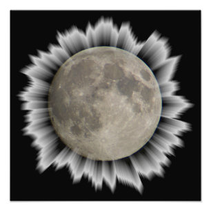The moon, la lune, la luna, the moon poster