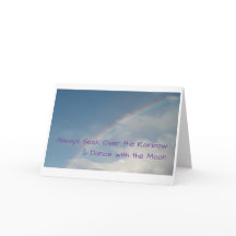 The Moon & Rainbow Greeting Card
