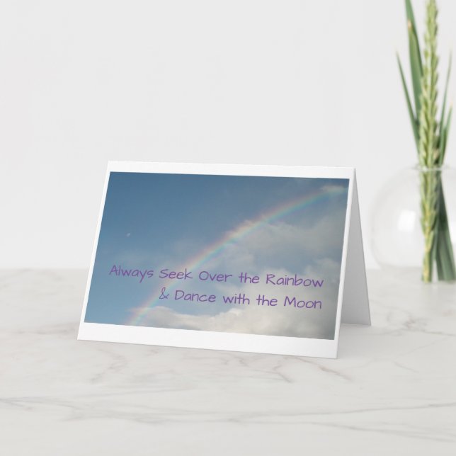 The Moon & Rainbow Greeting Card (Front)