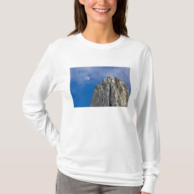 The moon rises and shines through the clouds T-Shirt (Front)