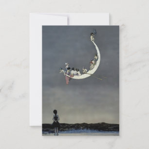 “The Moon’s First Voyage” by W Heath Robinson RSVP Card