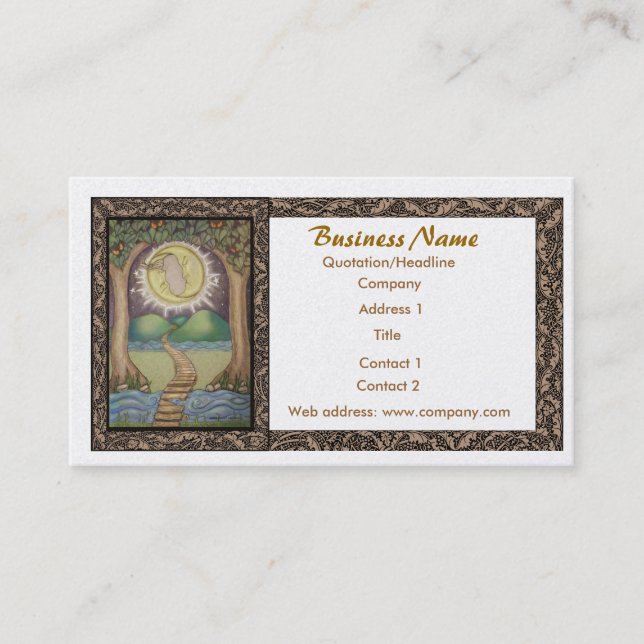 The Moon Tarot Business Card (Front)