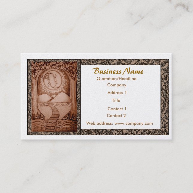 The Moon Tarot Business Card (Front)