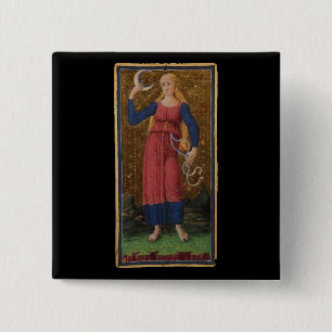 The Moon Tarot Card 2 Inch Square Button