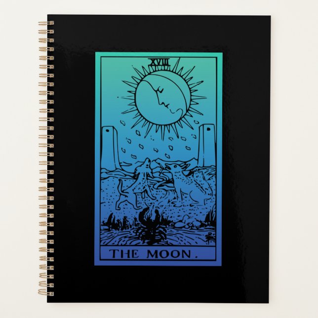 The Moon Tarot Card Gradient Planner (Front)