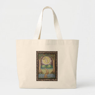 The Moon Tarot Card Large Tote Bag