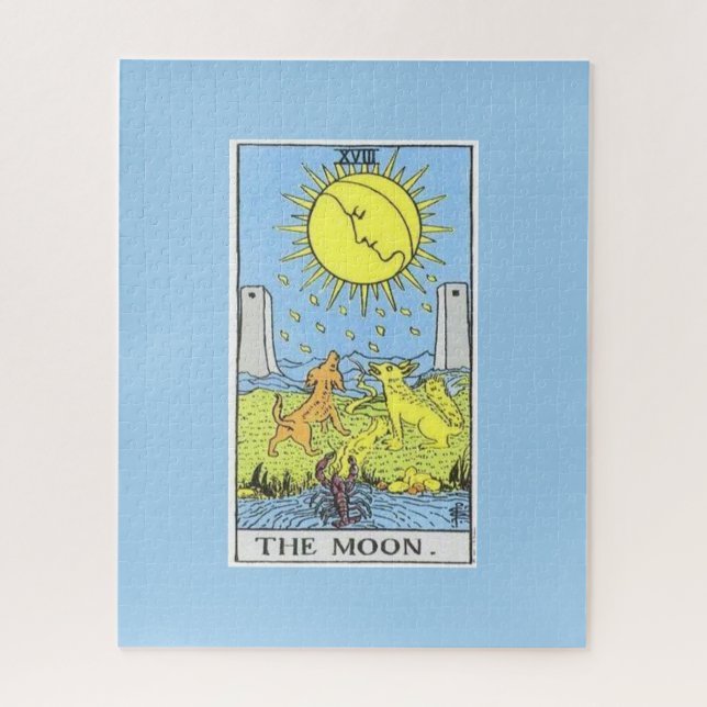 The moon tarot card puzzle (Vertical)