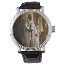 The Moorish Chief Black Vintage Leather Watch