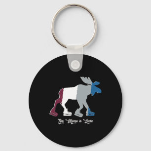 The Moose Is Loose - Hockey Skates Keychain