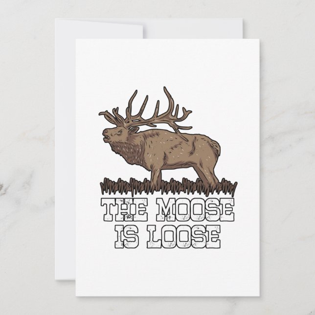 The Moose is loose Thank You Card (Front)